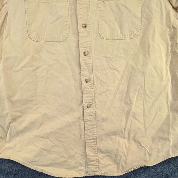 Carhartt Rugged Outdoor Wear Men's Button-Down Shirt Tan Large Vintage - Picture 5 of 13